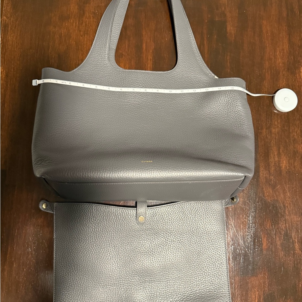 Cuyana Dark Gray Leather Tote - Picture 6 of 15